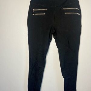 Abercrombie & Fitch Black‎ Leggings with Metallic Zippers